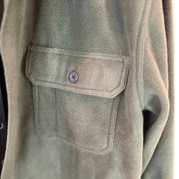 Legendary Whitetails‎ Men's Fleece Shirt Jacket Green Button Up LG - Picture 3 of 6